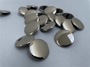 Sølv knap - flot blank, ca 15 mm